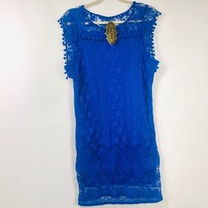 Vicabo Blue Laced Beach Dress size XL